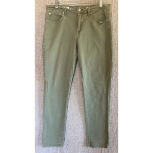 Gap 1969 Jeans Women's 28R Green‎ Girlfriend Denim Low Rise Dark Wash Preppy